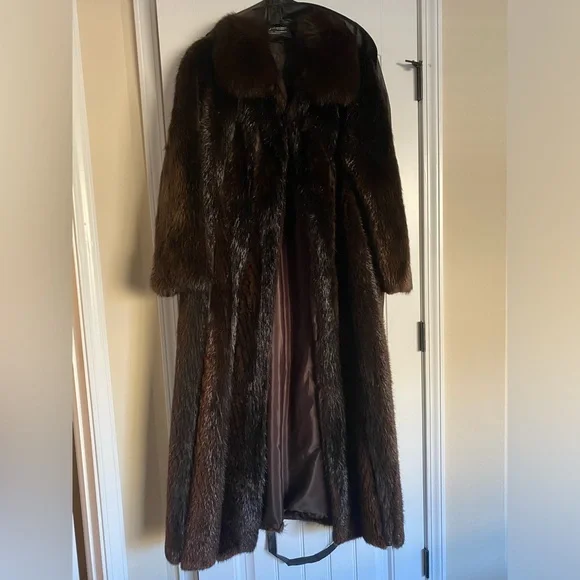 REAL FUR Brown Coat
